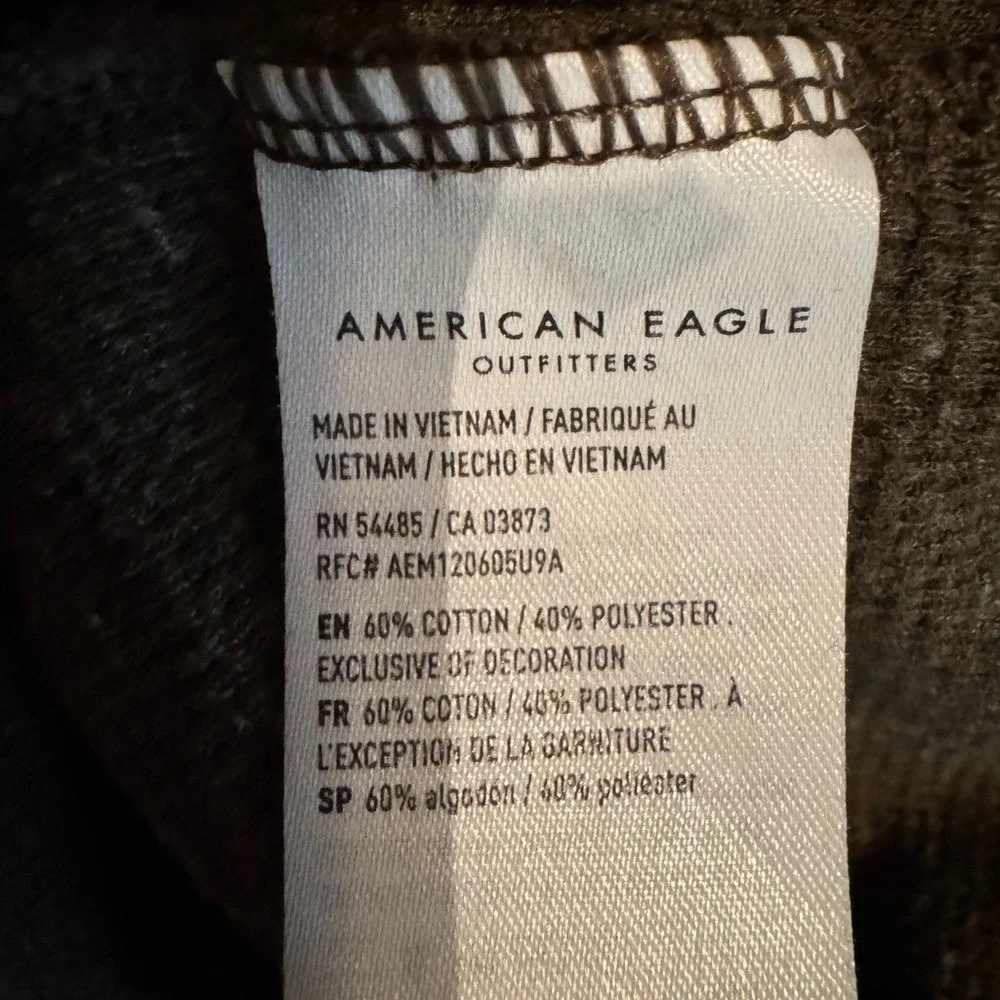 Vintage Y2K American Eagle Mens Thermal Shirt Medium Outdoors Long Sleeve Grunge